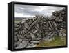 Dry Stone Wall on the Burren, County Clare, Munster, Republic of Ireland-Gary Cook-Framed Stretched Canvas