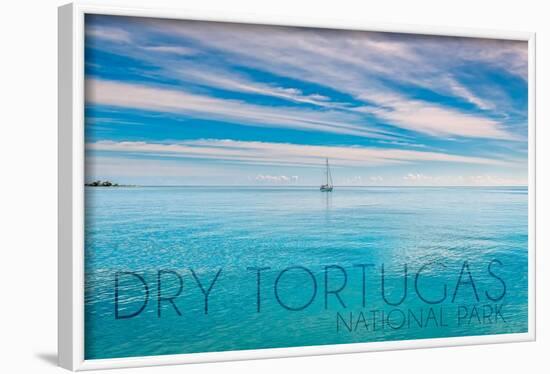 Dry Tortugas National Park, Florida - Sailboat Scene-Lantern Press-Framed Art Print