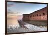 Dry Tortugas National Park, Florida - Sunset and Fort-Lantern Press-Framed Art Print