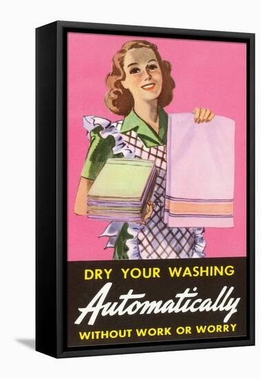 Dry Your Washing Automatically-null-Framed Stretched Canvas