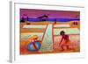 Drying Fish on the Beach, Sri Lanka, 2013, watercolour painting-null-Framed Giclee Print