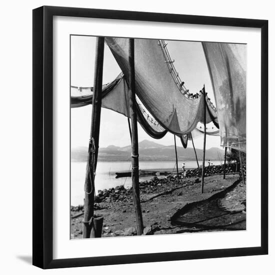 Drying Fishing Nets in Janitzio-null-Framed Photographic Print
