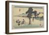 Drying Gourd Shavings, Minakuchi, C. 1833-Utagawa Hiroshige-Framed Giclee Print