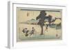 Drying Gourd Shavings, Minakuchi, C. 1833-Utagawa Hiroshige-Framed Giclee Print