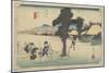 Drying Gourd Shavings, Minakuchi, C. 1833-Utagawa Hiroshige-Mounted Giclee Print