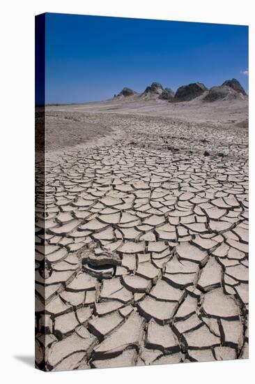 Drying Mud Stream Originating from a Mud Volcano, Qobustan, Azerbaijan-Michael Runkel-Stretched Canvas