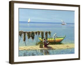 Drying Nets: Abu Dhabi-Edward Dawson-Framed Giclee Print