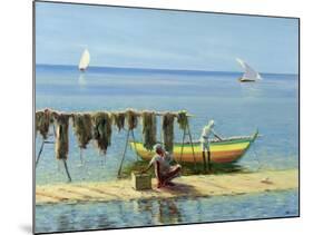 Drying Nets: Abu Dhabi-Edward Dawson-Mounted Giclee Print