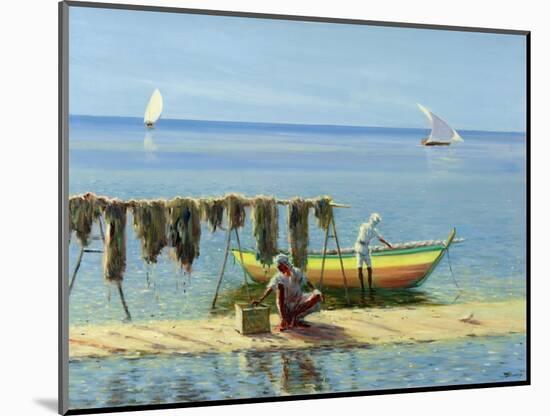 Drying Nets: Abu Dhabi-Edward Dawson-Mounted Premium Giclee Print