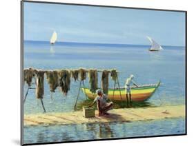 Drying Nets: Abu Dhabi-Edward Dawson-Mounted Premium Giclee Print