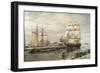 Drying Sails - New Bedford-Jack Wemp-Framed Giclee Print