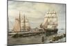 Drying Sails - New Bedford-Jack Wemp-Mounted Giclee Print