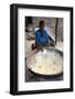 Drying the cassava in the African village of Datcha, Togo-Godong-Framed Photographic Print