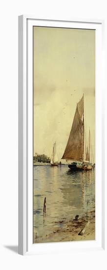 Drying the Sails, Oyster Boats, Patchogue, Long Island-Alfred Thompson Bricher-Framed Giclee Print