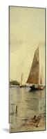 Drying the Sails, Oyster Boats, Patchogue, Long Island-Alfred Thompson Bricher-Mounted Premium Giclee Print