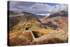 Drystone Wall on Lingmoor Fell Looks Towards Side Pike and Langdale Valley, Lake District, Cumbria-Adam Burton-Stretched Canvas