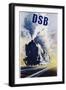 Dsb Danish State Railways Poster-Aage Rasmussen-Framed Premium Giclee Print