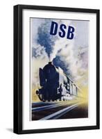 Dsb Danish State Railways Poster-Aage Rasmussen-Framed Giclee Print