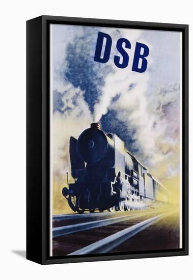 Dsb Danish State Railways Poster-Aage Rasmussen-Framed Stretched Canvas
