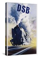 Dsb Danish State Railways Poster-Aage Rasmussen-Stretched Canvas