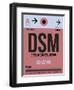 DSM Des Moines Luggage Tag I-NaxArt-Framed Art Print