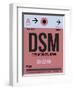 DSM Des Moines Luggage Tag I-NaxArt-Framed Art Print