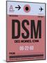 DSM Des Moines Luggage Tag I-NaxArt-Mounted Art Print