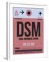 DSM Des Moines Luggage Tag I-NaxArt-Framed Art Print