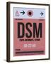 DSM Des Moines Luggage Tag I-NaxArt-Framed Art Print