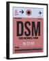 DSM Des Moines Luggage Tag I-NaxArt-Framed Art Print