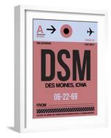 DSM Des Moines Luggage Tag I-NaxArt-Framed Art Print