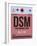 DSM Des Moines Luggage Tag I-NaxArt-Framed Art Print
