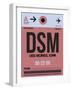 DSM Des Moines Luggage Tag I-NaxArt-Framed Art Print
