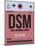 DSM Des Moines Luggage Tag I-NaxArt-Mounted Art Print