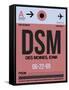 DSM Des Moines Luggage Tag I-NaxArt-Framed Stretched Canvas