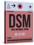 DSM Des Moines Luggage Tag I-NaxArt-Stretched Canvas