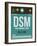 DSM Des Moines Luggage Tag II-NaxArt-Framed Art Print