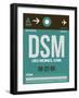 DSM Des Moines Luggage Tag II-NaxArt-Framed Art Print