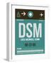 DSM Des Moines Luggage Tag II-NaxArt-Framed Art Print