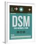 DSM Des Moines Luggage Tag II-NaxArt-Framed Art Print