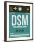 DSM Des Moines Luggage Tag II-NaxArt-Framed Art Print