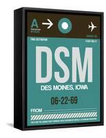 DSM Des Moines Luggage Tag II-NaxArt-Framed Stretched Canvas