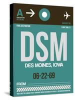 DSM Des Moines Luggage Tag II-NaxArt-Stretched Canvas