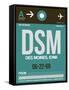 DSM Des Moines Luggage Tag II-NaxArt-Framed Stretched Canvas
