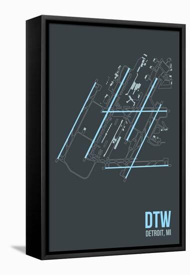 DTW Airport Layout-08 Left-Framed Stretched Canvas