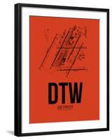 DTW Detroit Airport Orange-NaxArt-Framed Art Print