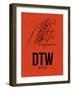 DTW Detroit Airport Orange-NaxArt-Framed Art Print