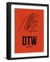 DTW Detroit Airport Orange-NaxArt-Framed Art Print