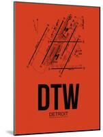 DTW Detroit Airport Orange-NaxArt-Mounted Art Print