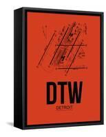 DTW Detroit Airport Orange-NaxArt-Framed Stretched Canvas